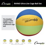 Champion Sports Rhino Lite - Juego de bolas de jaula