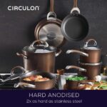 Batería de cocina Meyer Circulon Symmetry 82765 antiadherente aluminio anodizado color marrón 11 piezas