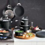 Batería de cocina juego de ollas y sartenes Meyer Circulon Symmetry 87376 antiadherente de aluminio anodizado duro 11 pi