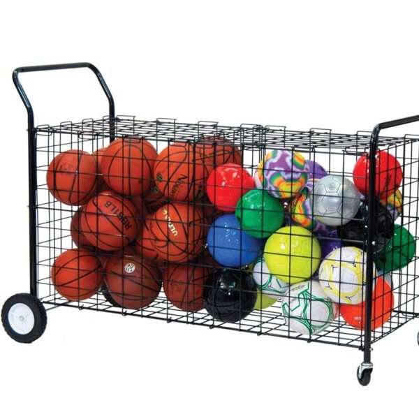 Champion Sports Champion - Carrito de casillero de bolas con ruedas de doble cara, negro, acero recubierto de polvo resi