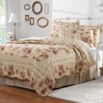 Juego de colcha Greenland Home Fashions GL-WB0726BSQ algodon 100 por ciento 5 piezas talla matrimonial queen color ecru
