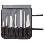 Mercer Culinary Millennia - Juego de rollos de cuchillos de 8 piezas, mangos negros Mercer Tool Corp. M21820