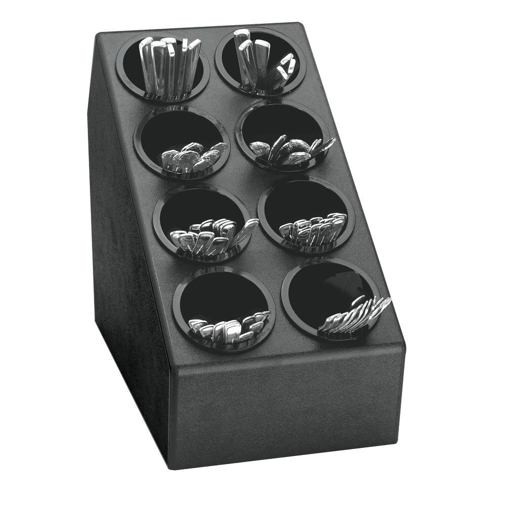 Version 1.0.0 Organizador de cubiertos y condimentos Dispense-Rite CTSH-8BT 8 compartimentos poliestireno negro