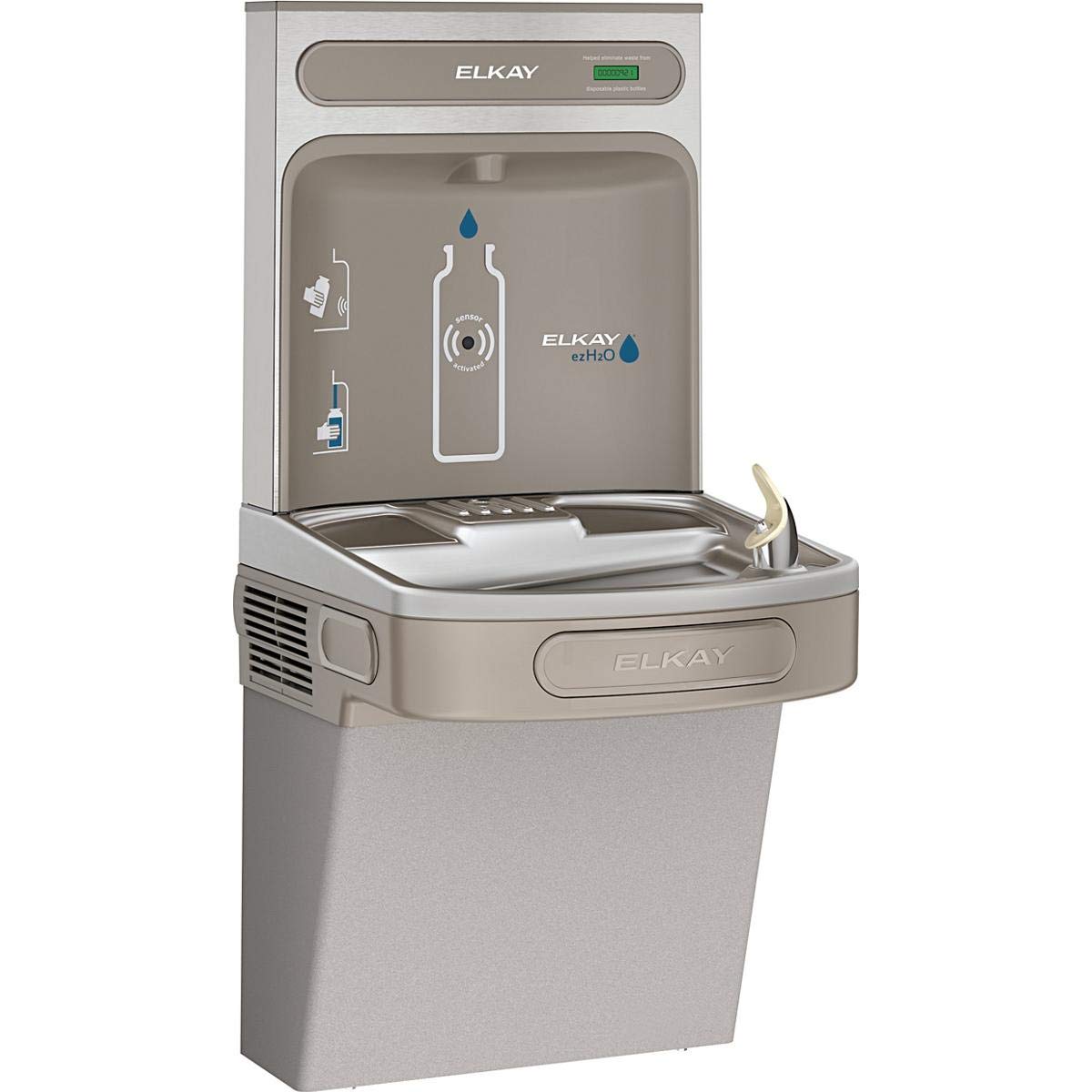 Version 1.0.0 Bebedero con Estación de Llenado de Botellas Elkay EZS8WSLK ezH2O Enfriador de Agua ADA Refrigerado Sin Filtro Gris Clar
