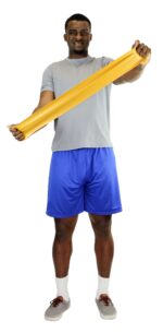 CanDo 1215803 Rollo de banda de ejercicio de bajo polvo, bronceado, amarillo, rojo, verde, azul, negro, plata, oro, 50 y
