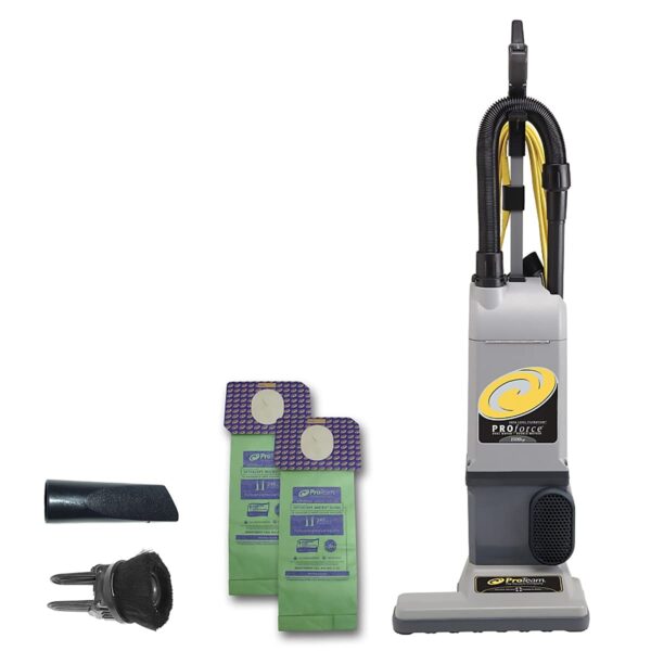 Aspiradora Vertical Comercial ProTeam ProForce 1500XP 107252 con Filtración HEPA y Doble Motor