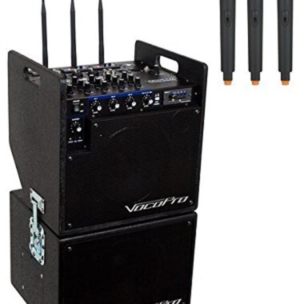 VocoPro Mobileman 2 Sistema de PA alimentado por batería con subwoofer