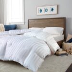 Edredón alternativo Duraloft Blue Ridge Home Fashions 120002 tela damasco 500 hilos algodón tamaño matrimonial Queen bla