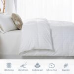 Edredón alternativo Duraloft Blue Ridge Home Fashions 120002 tela damasco 500 hilos algodón tamaño matrimonial Queen bla