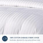 Edredón alternativo Duraloft Blue Ridge Home Fashions 120002 tela damasco 500 hilos algodón tamaño matrimonial Queen bla