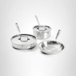 Batería de cocina de acero inoxidable Groupe SEB All Clad D5 11644896638 de 5 capas 5 piezas plateado apto para inducció