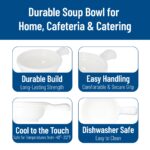 Tazón de sopa con asa de policarbonato Carlisle FoodService 742002 12 onzas blanco paquete 24 piezas