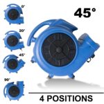 Soplador Centrifugo XPOWER X-800TF 3200 CFM 3/4 HP con Temporizador y Filtro para Restauracion Secado de Alfombras y Pis