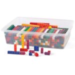 hand2mind Cubitos a presión, cubos de enlace de matemáticas, cubos de plástico, bloques a presión, clasificación de colo