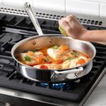 Batería de cocina de acero inoxidable All Clad D3 11644502775 juego de ollas y sartenes de 3 capas 10 piezas apto para i