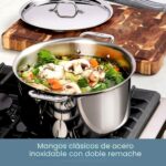 Batería de cocina de acero inoxidable All Clad D3 11644502775 juego de ollas y sartenes de 3 capas 10 piezas apto para i