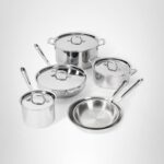 Batería de cocina de acero inoxidable All Clad D3 11644502775 juego de ollas y sartenes de 3 capas 10 piezas apto para i