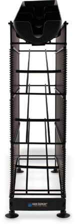 Dispensador de Tazas y Tapas San Jamar Wireworks C8504WFD 3 ranuras taza 1 organizador tapa plastico negro 8.25x20.5x27.
