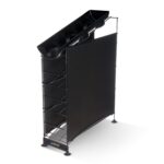 Dispensador de Tazas y Tapas San Jamar Wireworks C8504WFD 3 ranuras taza 1 organizador tapa plastico negro 8.25x20.5x27.