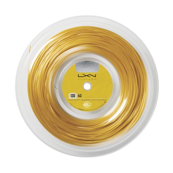 Luxilon Cuerda de tenis 4G 130 - Carrete de 656.2 ft, color dorado