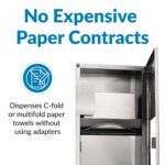 Dispensador de toallas de papel empotrable con receptáculo de residuos Bobrick 36903 acero inoxidable 300 toallas multip