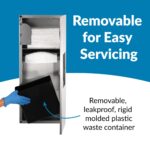 Dispensador de toallas de papel empotrable con receptáculo de residuos Bobrick 36903 acero inoxidable 300 toallas multip