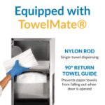 Dispensador de toallas de papel empotrable con receptáculo de residuos Bobrick 36903 acero inoxidable 300 toallas multip