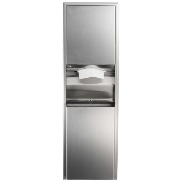Dispensador de toallas de papel convertible Bobrick Geneva ClassicSeries B-3949 acero inoxidable satinado montado en sup