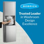 Dispensador de toallas de papel convertible Bobrick Geneva ClassicSeries B-3949 acero inoxidable satinado montado en sup