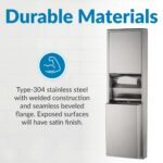 Dispensador de toallas de papel convertible Bobrick Geneva ClassicSeries B-3949 acero inoxidable satinado montado en sup