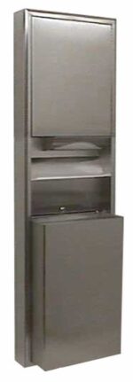 Dispensador de toallas de papel convertible Bobrick Geneva ClassicSeries B-3949 acero inoxidable satinado montado en sup