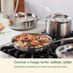Batería de cocina Cuisinart MultiClad Pro MCPS-12N acero inoxidable triple capa juego de ollas y sartenes 12 piezas