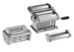 MARCATO Hecho en Italia PASTASET Juego de regalo de máquina de pasta, acero cromado. Incluye máquina de pasta Atlas 150,