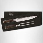 Shun Premier - Juego de 2 piezas para tallar, incluye cuchillo de corte de primera calidad de 9.5 pulgadas y tenedor par