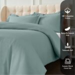 Juego de funda de edredon algodon egipcio 1200 hilos color solido Home City Inc 1200KCDC SLTL talla King ropa de cama su