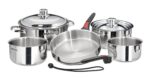 Batería de cocina acero inoxidable Magma Products A10 360L IND juego de utensilios 10 piezas compatible con inducción di