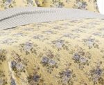 Juego de Colcha Laura Ashley Linley Revman Industries 174625 algodón amarillo floral tamaño King