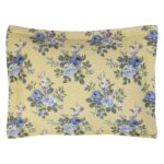 Juego de edredon reversible Laura Ashley Revman Industries 174624 algodon talla matrimonial queen color amarillo Linley