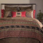 Juego de ropa de cama 5 piezas Carstens Bear Country JB4002-5 tamaño King con edredón fundas de almohada y accesorios