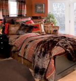 Juego de ropa de cama 5 piezas Carstens Bear Country JB4002-5 tamaño King con edredón fundas de almohada y accesorios