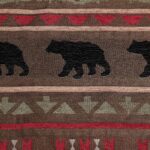 Juego de ropa de cama 5 piezas Carstens Bear Country JB4002-5 tamaño King con edredón fundas de almohada y accesorios