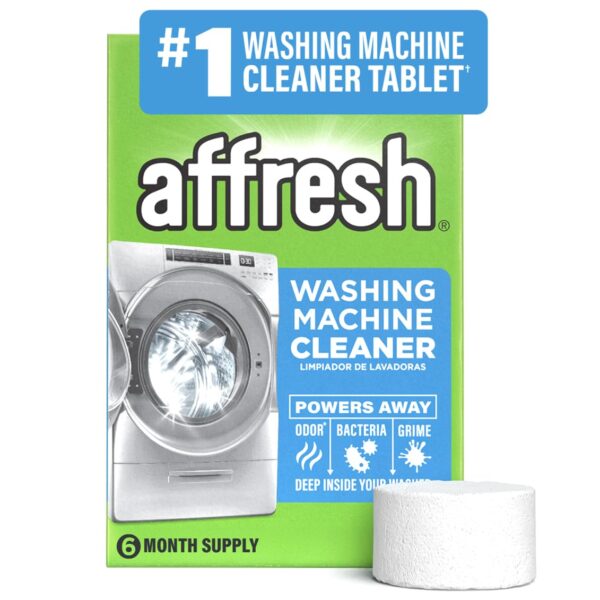 Limpiador para lavadora Affresh Whirlpool W10501250 tabletas efervescentes desinfectantes para mantenimiento profundo 6