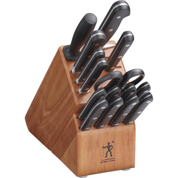 HENCKELS Classic Razor-Sharp - Juego de bloques de cuchillos de 16 piezas, cuchillo de chef, cuchillo de pan, diseño ale