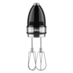 Batidora de Mano KitchenAid KHM926OB 9 velocidades negro ónix 100 vatios accesorios Turbo Beater II ganchos de masa vari