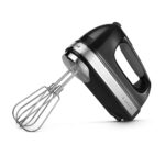 Batidora de Mano KitchenAid KHM926OB 9 velocidades negro ónix 100 vatios accesorios Turbo Beater II ganchos de masa vari