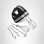 Batidora de Mano KitchenAid KHM926OB 9 velocidades negro ónix 100 vatios accesorios Turbo Beater II ganchos de masa vari