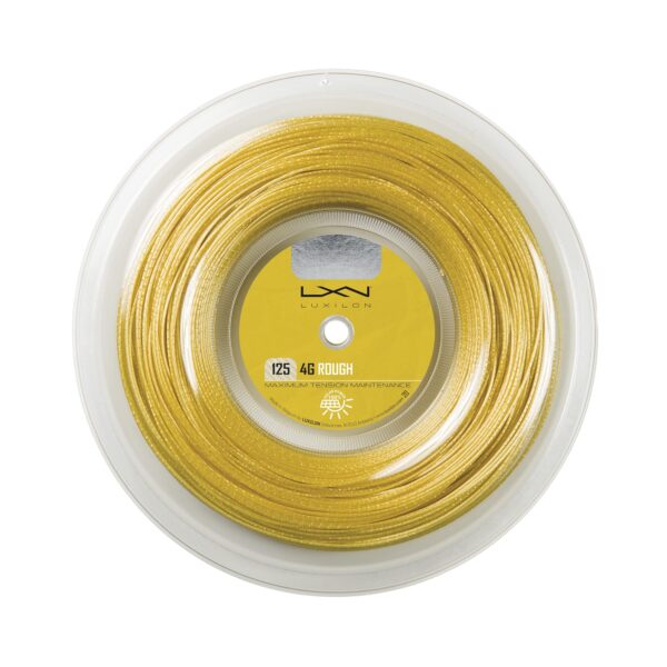 Luxilon 4G Rough 125 - Cuerda de tenis (656.2 ft, color dorado)