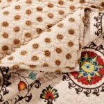 Juego de edredón reversible Andorra Greenland Home Fashions GL-1304AMSK 100% algodón talla King California King 3 piezas