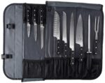 Mercer Culinary Juego de cuchillos forjados Renaissance de 10 piezas, Negro