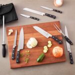 Mercer Culinary Juego de cuchillos forjados Renaissance de 10 piezas, Negro